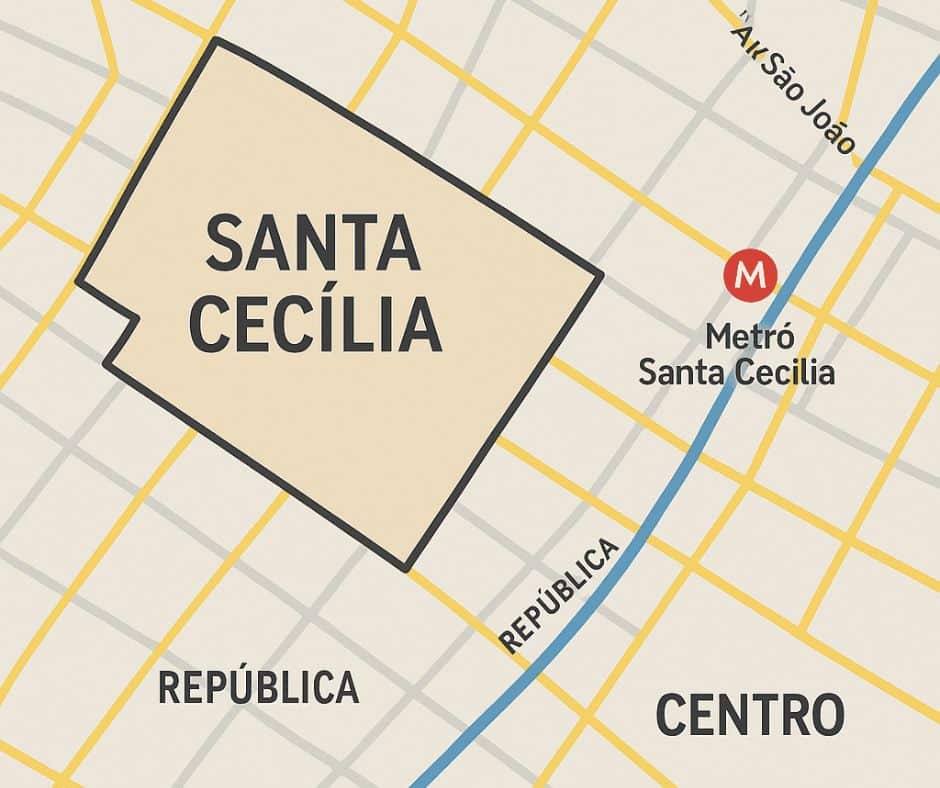 mapa-santa-cecilia Por que morar em Santa Cecília é uma excelente escolha para quem trabalha no centro de São Paulo